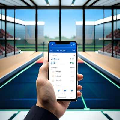 Una mano sostiene un smartphone con una aplicación de apuestas deportivas